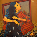 Srotoshinni' figurative acrylic painting by artist Sumon Naskar, 30x24 inch, on canvas