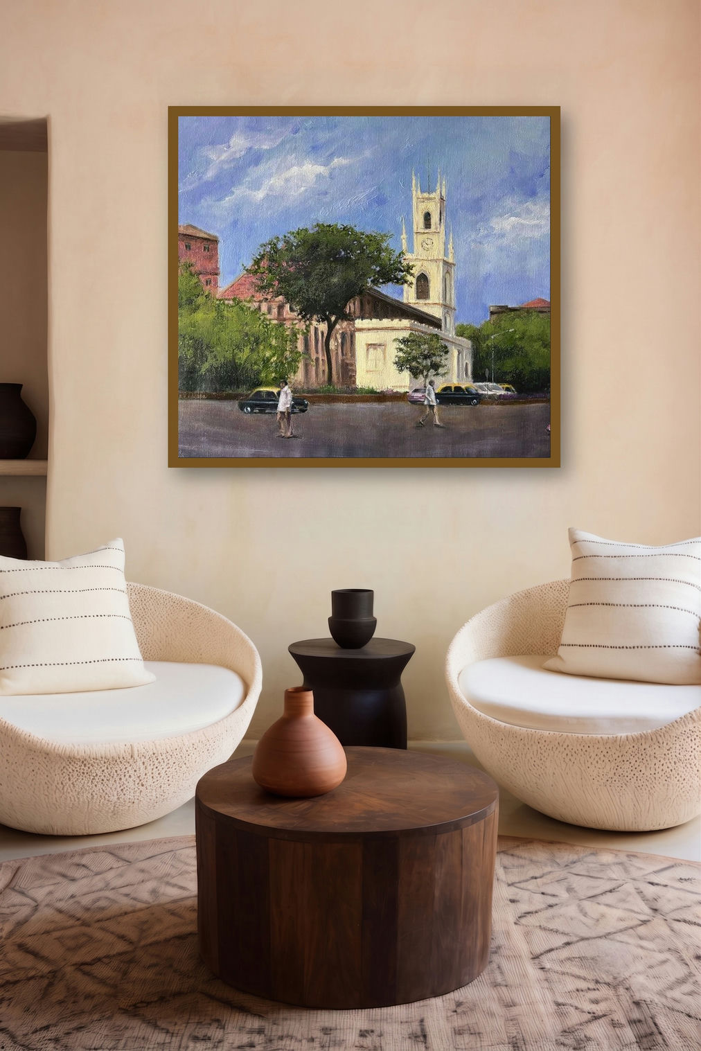 St Thomas Cathedral (Church in the City) by artist Nitin Kitukale displayed in a Curated gallery
