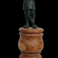 Stambha 3' figurative Bronze, Wood sculpture by artist Rajeev Ranjan, 20x5 inch, on bronze, wood