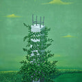 Standing Between Seasons' contemporary watercolor painting by artist Priyaranjan Behera, 17x12 inch, on paper