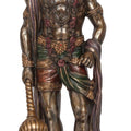 Religious handicraft titled 'Standing Lord Hanuman Idol With Gada', 10x4x4 inches, by artist Brass Handicrafts on Polyresin And Bronze