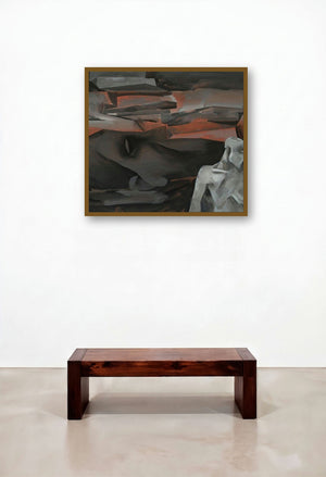 Stapes To The Paradies (Echoes of the Past) by artist Akashay Avsare displayed in a Urban Loft Dining Room