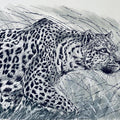 Animals mixed media drawing titled 'Stealth', 30x34 inches, by artist Vikramaditya Singh on Paper