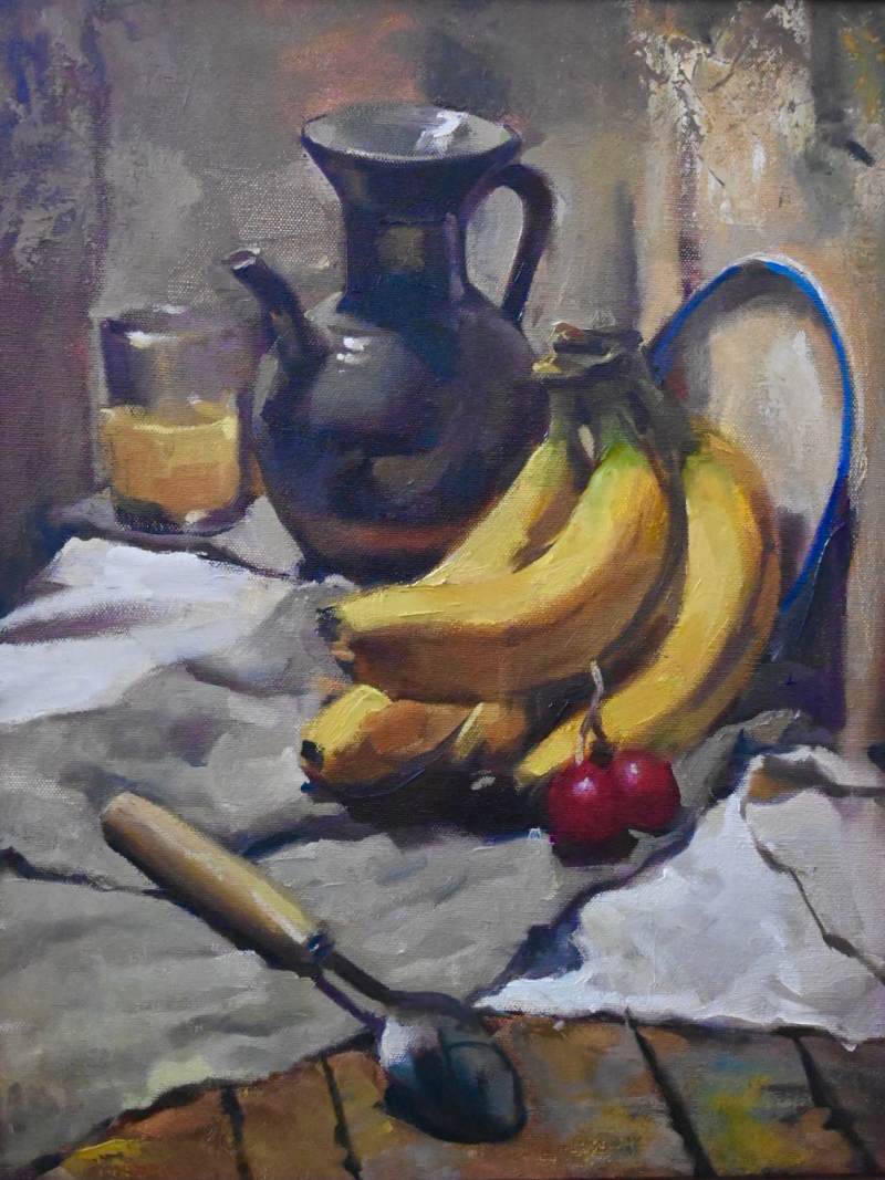 Still Life 1' still-life oil painting by artist Prasad Thite, 18x12 inch, on canvas