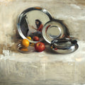 Still Life 1' still-life oil painting by artist Surabhi Gulwelkar, 36x36 inch, on linen