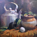 Still Life 1' still-life oil painting by artist Prasad Thite, 18x18 inch, on canvas
