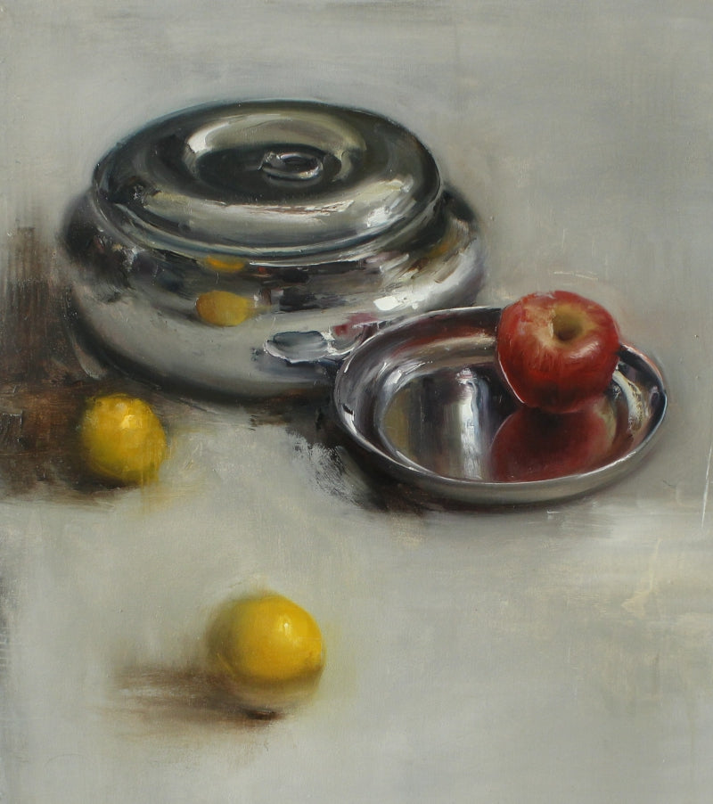 Still Life 2' still-life oil painting by artist Surabhi Gulwelkar, 36x24 inch, on linen