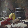Still Life 2' still-life oil painting by artist Prasad Thite, 18x18 inch, on canvas