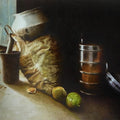 Figurative watercolor painting titled 'Still Life 3', 22x27 inches, by artist Raghunath Sahoo on Paper