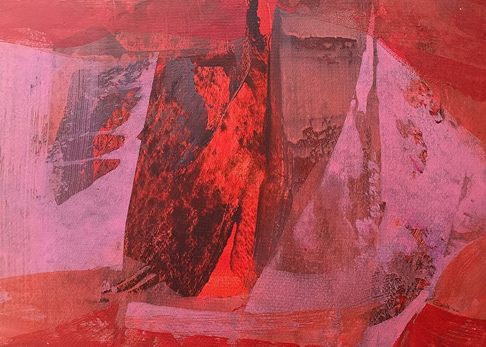 Stone Of Protection 2' abstract acrylic painting by artist Siddhesh Rane, 13x19 inch, on paper