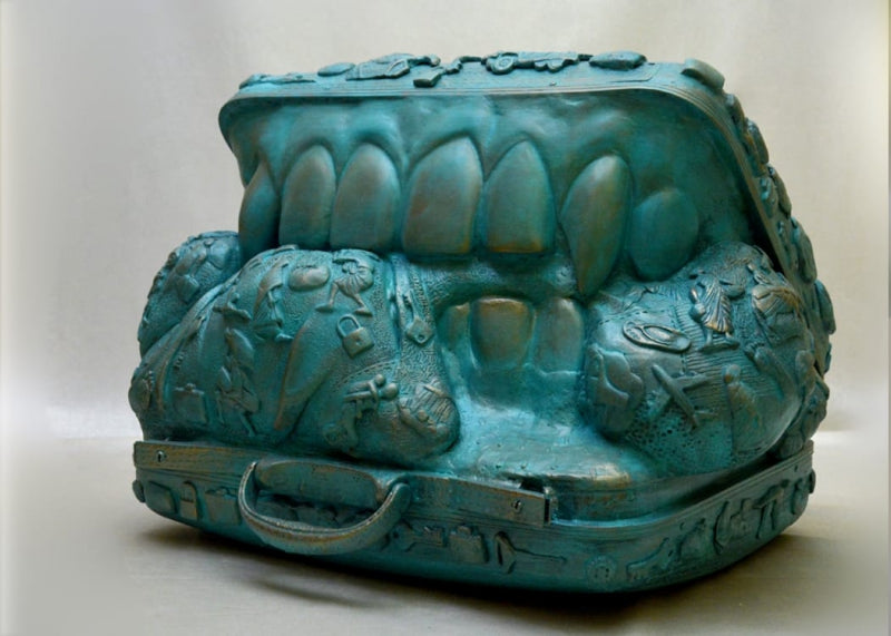 The Stories Of Immigrants 3' still-life Mixedmedia sculpture by artist Rohan Pawar, 21x28 inch, on mixedmedia