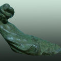 Figurative sculpture titled 'Storm', 16x20x12 inches, by artist Somnath Chakraborty on Bronze