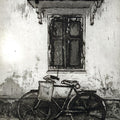 Still-life printmaking titled 'Story Behind Every Window 2', 10x8 inches, by artist Attri Chetan on Paper