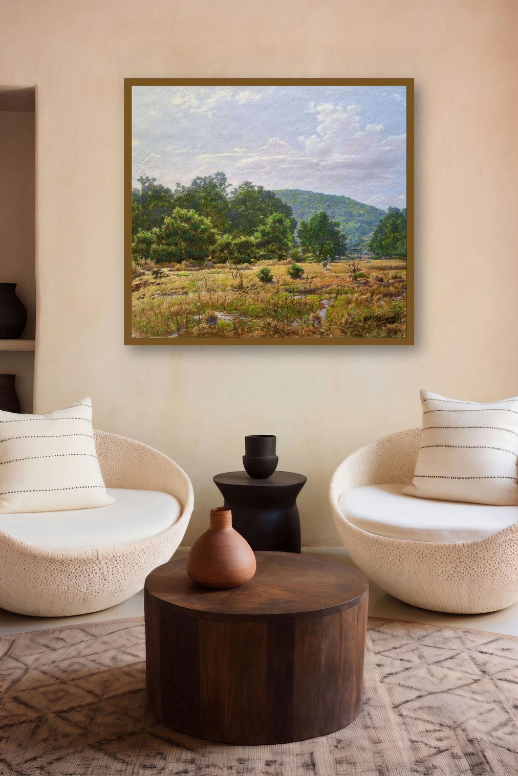 Stream Side by artist Sanjay Sarfare displayed in a Curated gallery