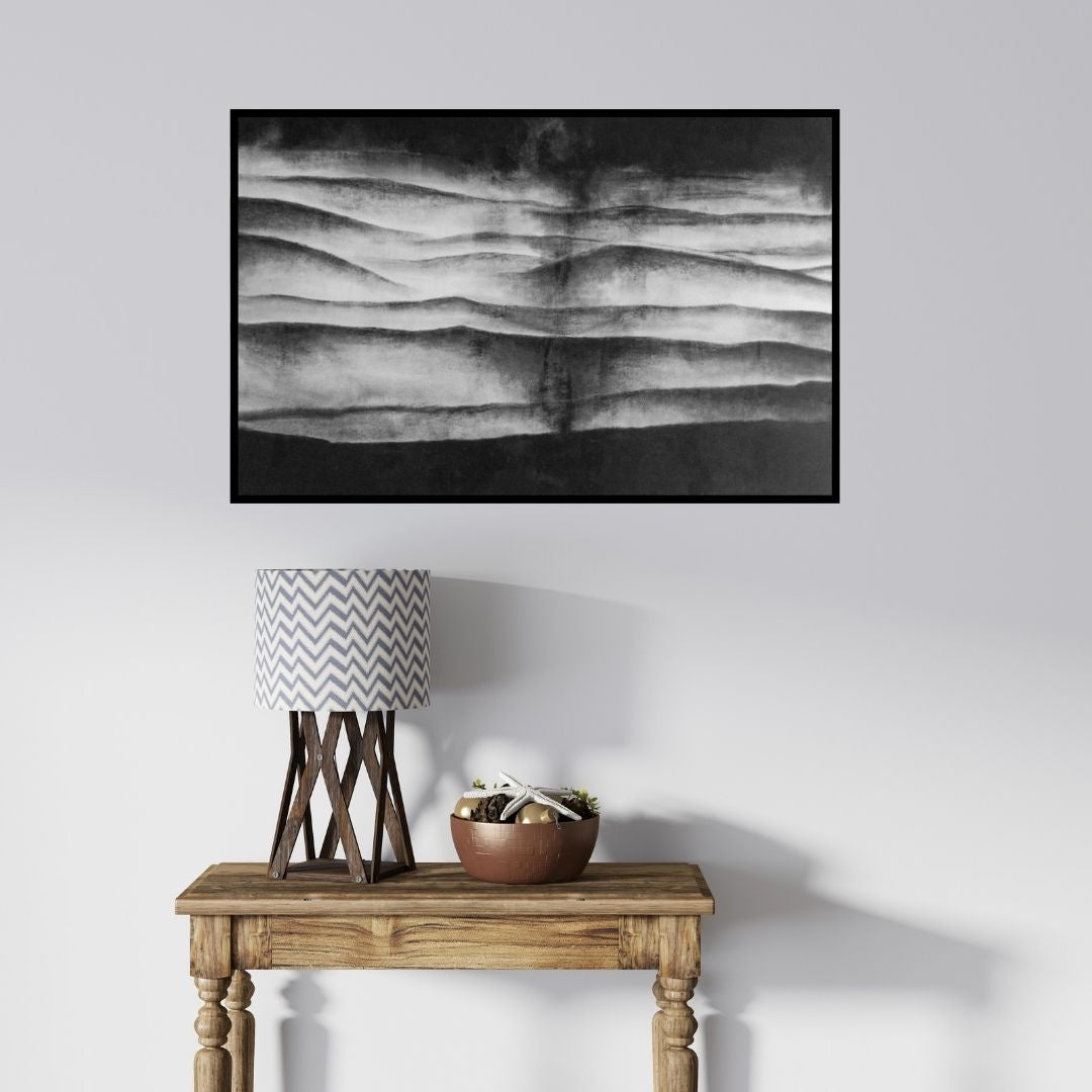 In-situ view of Ishani Pimpalkhare's 'Strom (Natures Fury)' painting in a room