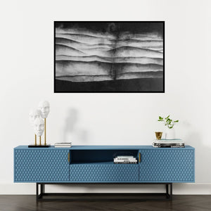 Preview of 'Strom (Natures Fury)' Painting by Ishani Pimpalkhare shown on a wall in a furnished room.