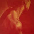 Study In Vermillion' figurative acrylic-oil painting by artist Abid Shaikh, 24x24 inch, on canvas
