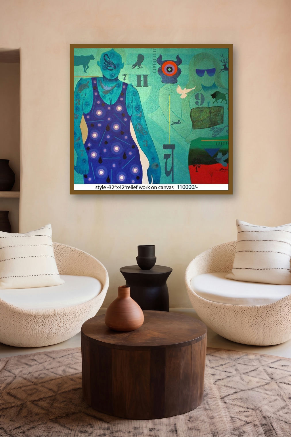 Style by artist Ranjit Singh displayed in a Modern gallery