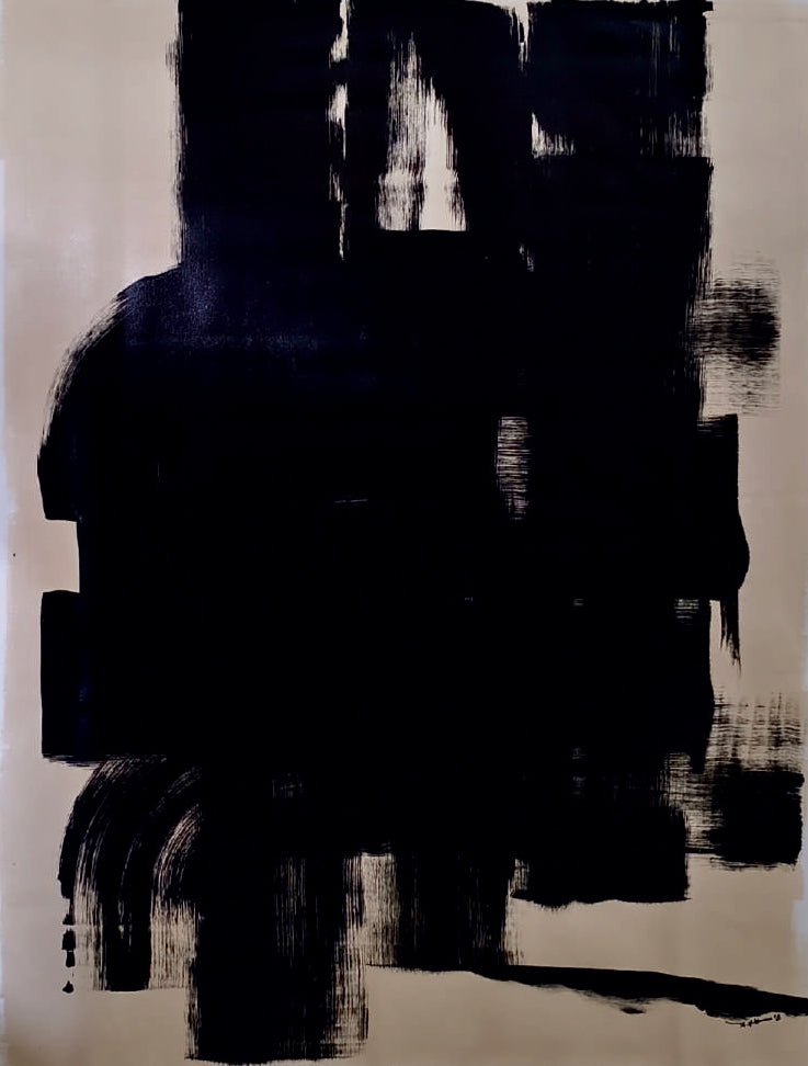The Succeeding Step' abstract acrylic painting by artist Anand Kamdar, 48x36 inch, on canvas