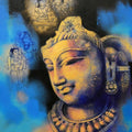 Religious acrylic painting titled 'Sukanya', 36x30 inches, by artist Devendra Nimbargikar on Canvas