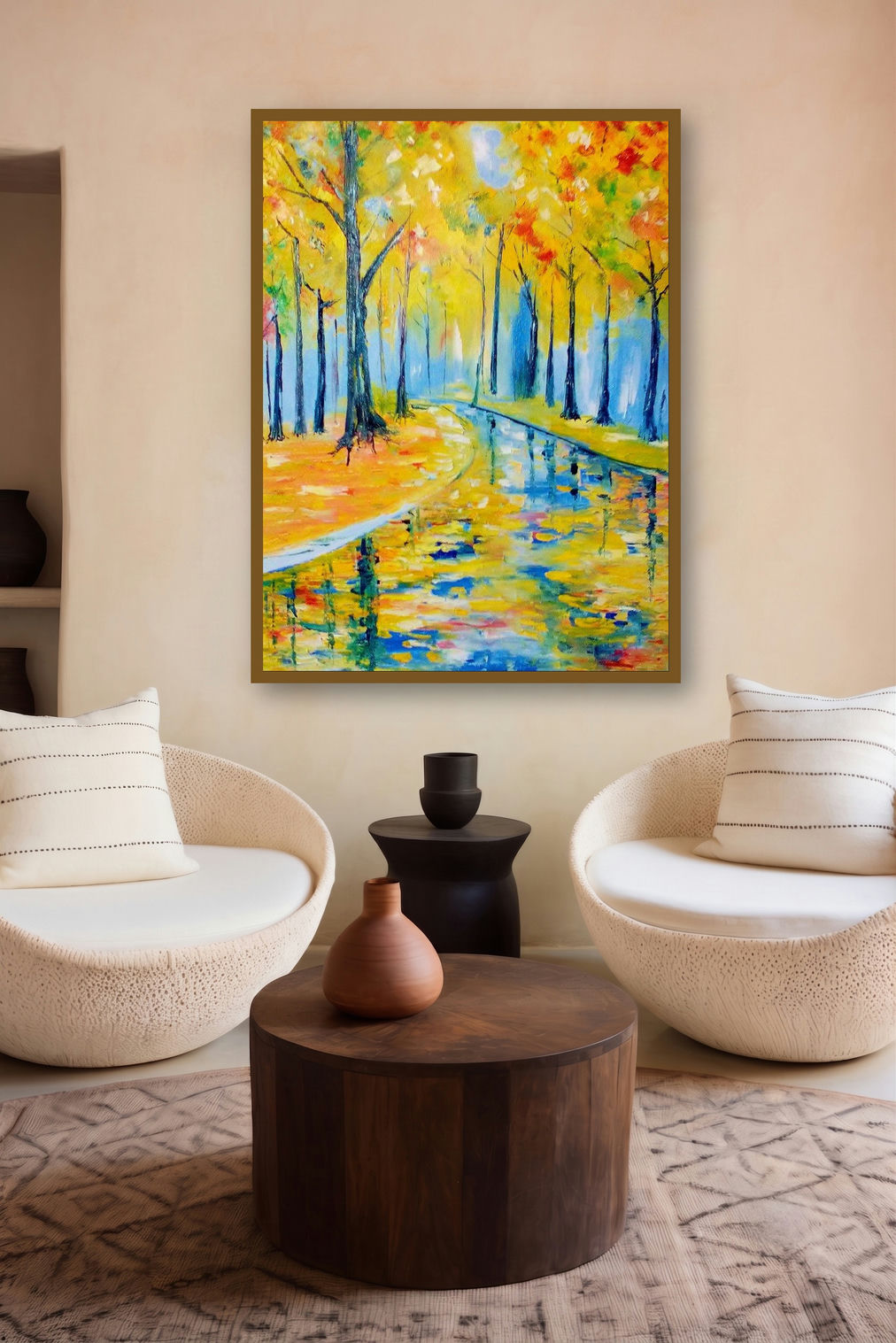 Summer Woods by artist Kiran Bableshwar displayed in a Minimalist gallery