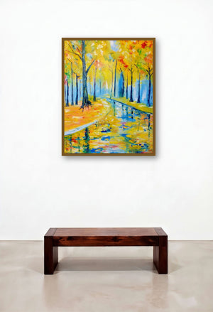 Summer Woods by artist Kiran Bableshwar displayed in a Modern Study