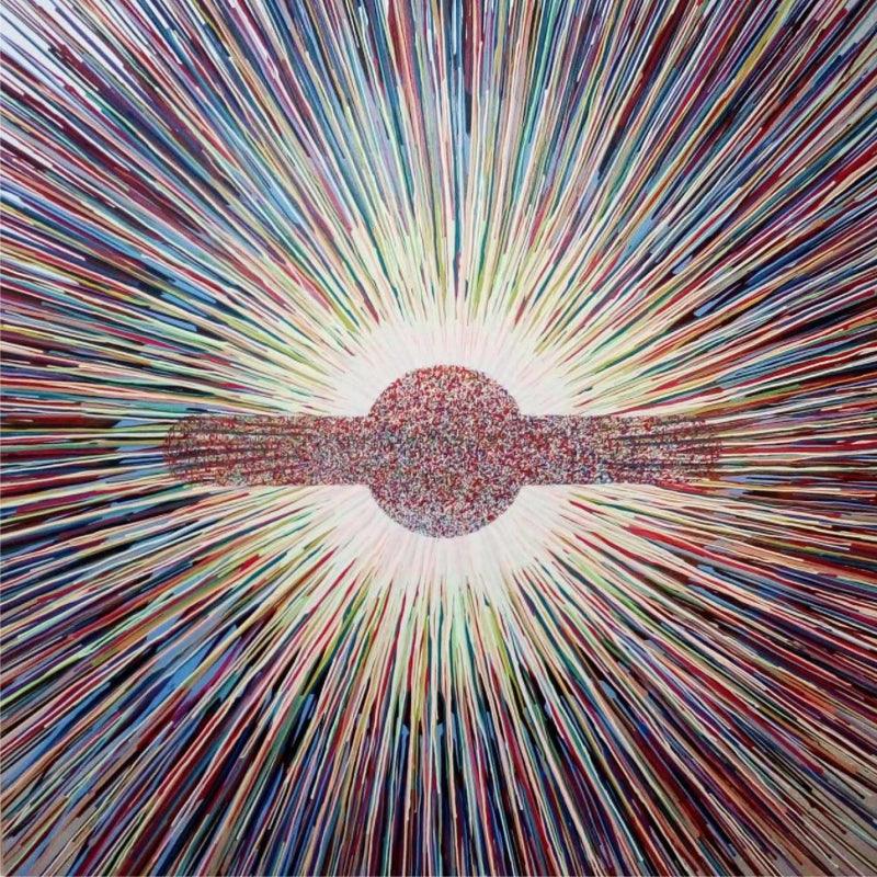 Abstract acrylic painting titled 'Sun Light', 54x54 inches, by artist Ghanshyam Gupta on Canvas