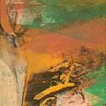 Sunlight Meadow 2' abstract acrylic painting by artist Siddhesh Rane, 36x12 inch, on canvas