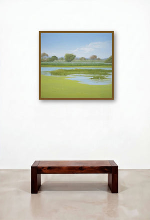 Sunny Morning by artist Fareed Ahmed displayed in a Industrial Hotel Lobby
