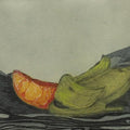 Erotic printmaking titled 'Supplements 6', 5x8 inches, by artist Pranoti Malkute on Paper