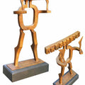 Figurative sculpture titled 'Supremacy', 12x7x4 inches, by artist Sukanta Chowdhury on Bronze