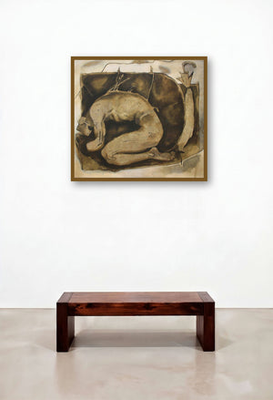 Surrendered (The Weight of Sorrow) by artist Akashay Avsare displayed in a Elegant Hallway