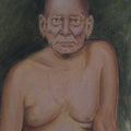 Religious oil painting titled 'Swami samarth', 30x20 inches, by artist Sandesh Chindarkar on Canvas