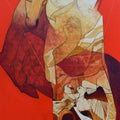 Figurative acrylic painting titled 'Swayvedan 164', 46x35 inches, by artist Lakshman Chavan on Canvas