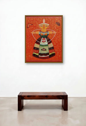 Sweet Doll 1 by artist Bhaskar Lahiri displayed in a Luxury Hotel Suite