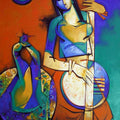 Figurative acrylic painting titled 'Symphony I', 36x30 inches, by artist Arvind Kolapkar on Canvas