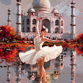 Symphony Of Love 32' cityscape mixed-media painting by artist Anil Kumar, 45x32 inch, on canvas