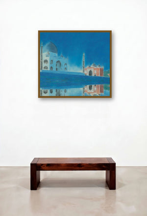 Taj (Agras Luminous Icon) by artist SIMON MASON displayed in a Japandi Study