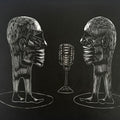 Talk Talk' contemporary wood cut printmaking by artist Prashant Kuwar, 20x22 inch, on paper