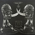 Talk War' contemporary wood cut printmaking by artist Prashant Kuwar, 20x22 inch, on paper
