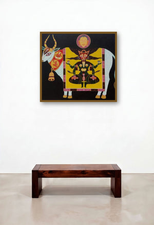 Tantric Deity by artist Bhaskar Lahiri displayed in a Modern Executive Office