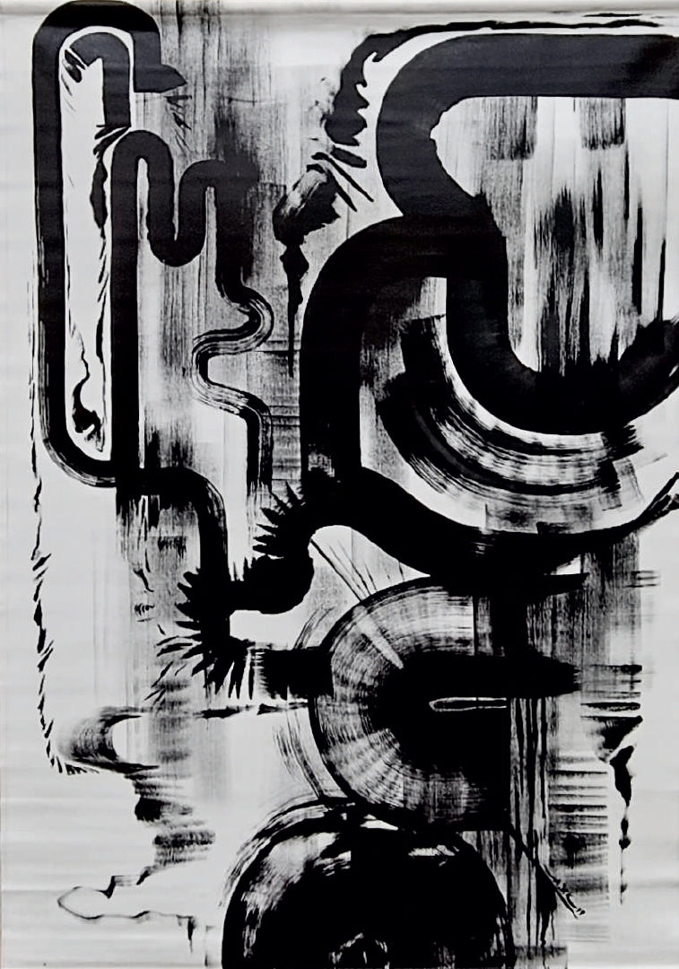 The Tantrums' abstract acrylic painting by artist Anand Kamdar, 60x48 inch, on canvas