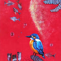 Target' animals acrylic painting by artist Shyamali Paul, 40x20 inch, on canvas