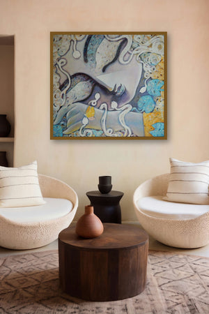 Tathagatha (Ethereal Contemplation) by artist Subrata Ghosh displayed in a Designer gallery