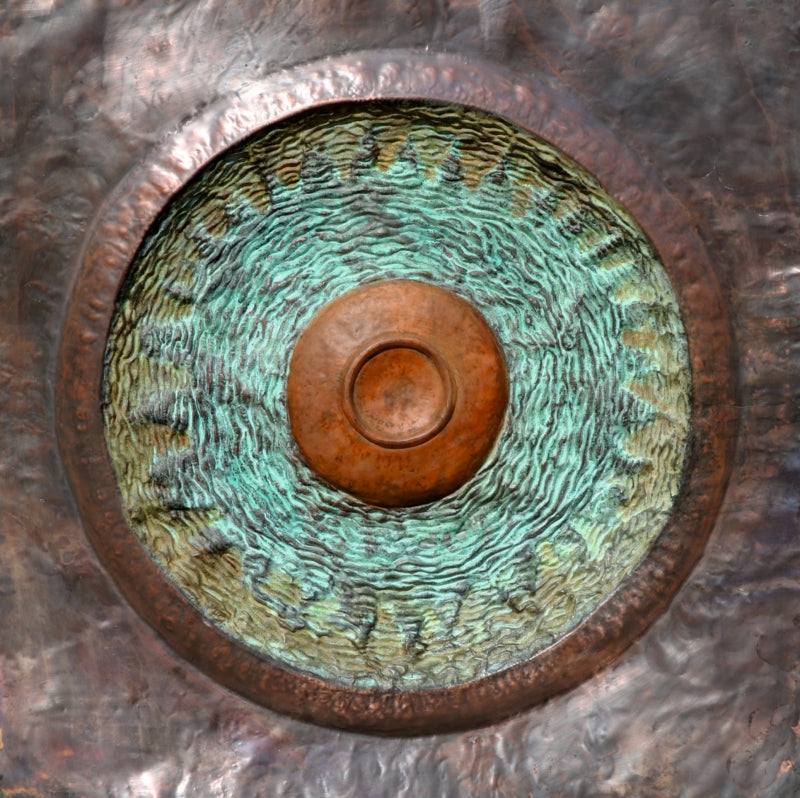 'Tattvamasi 2' contemporary Copper Sheet, Patina mixed_media by artist Abhijit Salunkhe, 48x48 inch, on copper sheet, patina