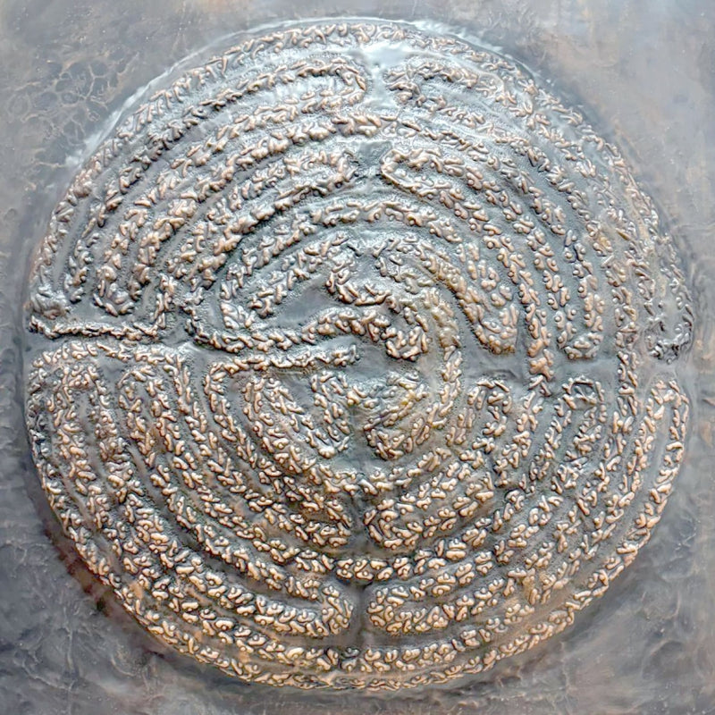 'Tattvamasi 3' contemporary Copper Sheet mixed_media by artist Abhijit Salunkhe, 48x48 inch, on copper sheet