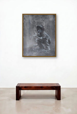 Technique by artist Manish Solanki displayed in a Coastal Hotel Suite