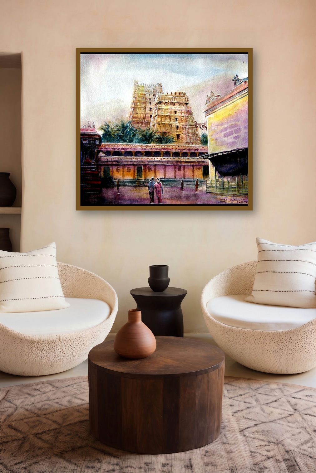 Temple 1 (Architectural Majesty) by artist Srv Artist displayed in a Curated gallery