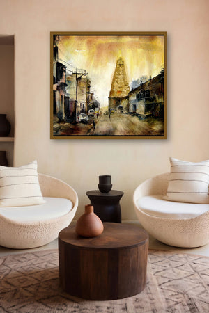 Temple 2 (Urban Sanctuary) by artist Srv Artist displayed in a Museum Style gallery