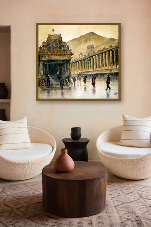 Temple Rainey (Sanctuary in the Showers) by artist Srv Artist displayed in a Curated gallery
